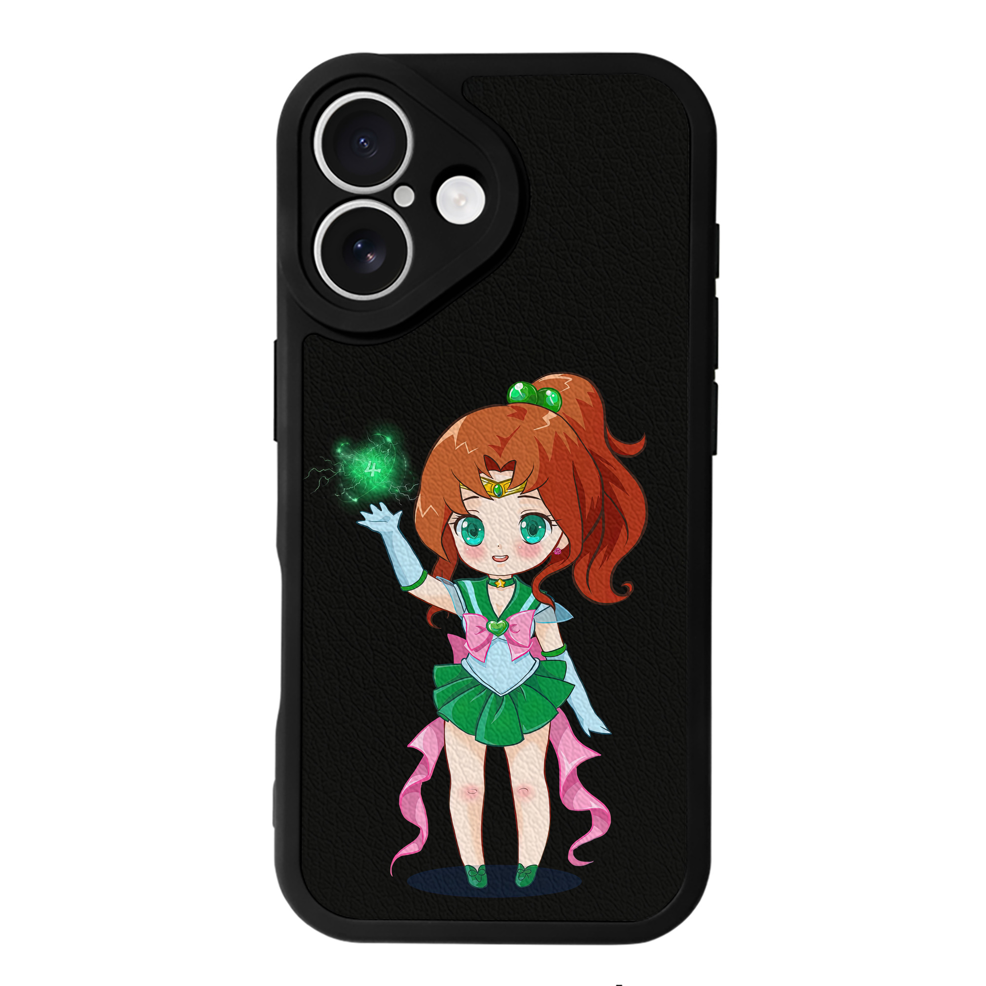 （画像用） 美少女戦士セーラームーン 木野 まこと きの まこと Sailor Moon Kino Makoto （セーラージュピター；Sailor Jupiter） 【iPhone 16シリーズ対応】シリコンスマホケース（レザー調） 材質：シリコン